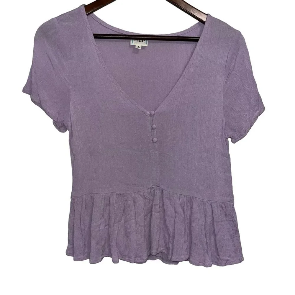 HIP Pastel Purple Short Sleeve Top